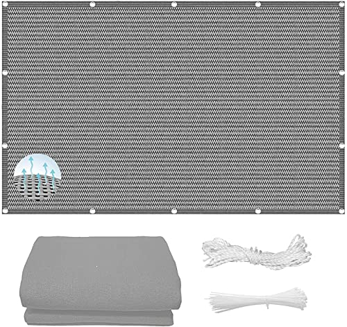 Sonnensegel Rechteckig 2.5 x 4 m Wetterschutz Sonnenschutz HDPE Segeltuch Pergola mit ÖSen und Seil für Terrasse, Patio, Schwimmbad, Grau