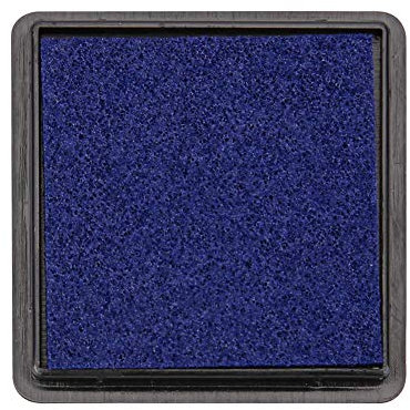 AMZLORD 1x Stempelkissen, Kinder Stempelkissen Fingerabdrücke Ungiftig Abwaschbar Stamp Pad for Leinwand Hochzeit, Papier Handwerk Stoff, Scrapbook, Geburtstag, Stoffmalerei - Blau