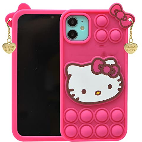 MONEHOYSY Cartoon Case for iPhone 8/7/6/SE 2020, Fashion Cute 3D Cute Kitty Kawaii Soft Silicone Animal Protective Gel Shockproof Gel Back Cover for Kids Women Girls Boys (8/7/6/SE 2020, Hot Pink)
