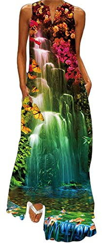 Cocila Abito 18Esimo Ragazza Corto Vestiti Lunghi Primavera Abiti Ampi Eleganti Donna Abito Elegante Donna Mezza Manica Vestito Elegante Lilla Donna Offerta del Giorno (Green, XXXXXL)