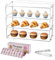 BAOSHISHAN Acryl-Vitrine, transparente Bäckerei-Vitrine, Brotschrank 3-stöckig, Acrylständer für Brot Gebäck, Cupcakes, Donut, mit Servierzange, 50 x 40 x 24 cm