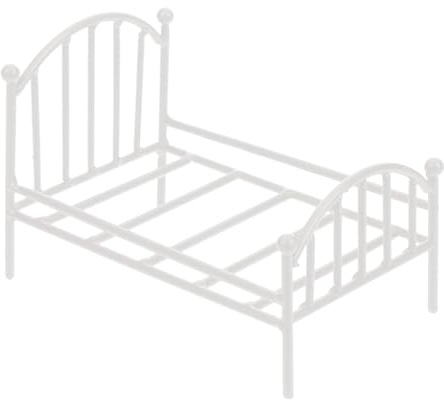 Puppenhaus Bett Metall Einzelbett Puppenbett Möbel Für Puppenhaus Miniatur Puppenhaus Bett Modell Dekoration Miniatur Möbel Pretend Spielzeug Für Mädchen Miniatur Bettmodell