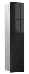 EMCO ASIS PURE WC-Modul mit Glasfront Türanschlag Links, Unterputz Schwarz (hochglanz) 73 cm Unterputz Türanschlag rechts Papierführung seitlich