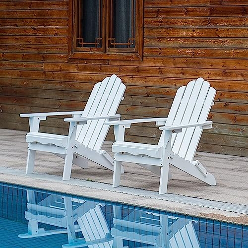Preferspace Chaise Longue extérieure Set de 2,Chaise Longue de Piscine, en Bois Fauteuils inclinables pour Le Dossier de la Piscine de Plage, Fauteuil inclinable pour Bronzer avec Les Porte