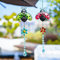 HDCRYSTALGIFTS 2pcs Metall-Buntglas-Sonnenfänger mit Marienkäfern zum Aufhängen am Fenster, Kristallprismen, Sonnenfänger mit Kristallen, Regenbogenmacher, Innen- und Gartendekoration