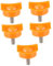 CAXUSD 5st Zubehör Für Entsafter Orangenpresse Austauschbare Schraube Austausch Von Teilen Für Die Orangenpresse Orangefarbene Maschinenteile Ersatz Für Schälschraube Elektrisch Plastik