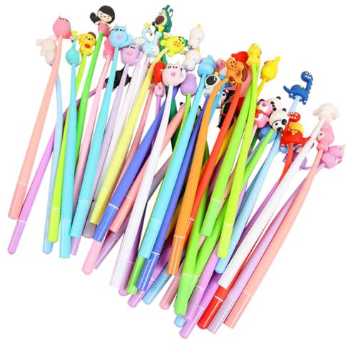 Stylo Gel de Dessin Animé Anti-Stress pour Enfants - Cadeau Drôle pour Fête, Fournitures de Papeterie Scolaire pour Étudiants, Prix d'Écriture