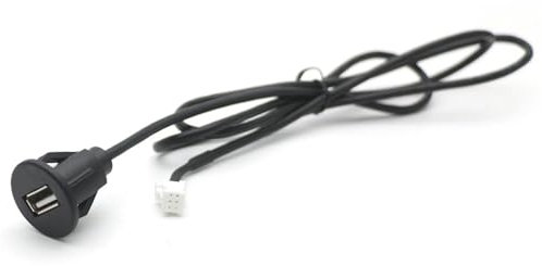 KUWAYO Autoradio Android Lecteur multimédia 4 6 Broches vers USB Femelle Interface Tableau de Bord Panneau encastré câble Adaptateur Transfert données Charge(Circular C)