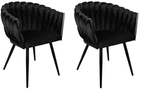 Pole to Pole – Wave Chair - Black - Set of 2