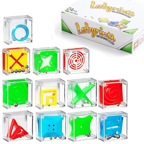 Kindergeburtstag Gastgeschenke Mini Geduldsspiel Kinder 24Pcs Kleinigkeiten Nützliche Mitgebsel Geburtstag Knobelspiele Tombola Preise Geschicklichkeitsspiele Kleine Spielzeuge Geschenke