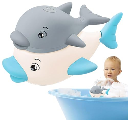 Fanysdsi Leuchtendes Badespielzeug, Delfin-Badespielzeug,Delphin Badewannenbrunnen Spray Wasserspielzeug - Neuartiges, niedliches, musikalisches Wal-Badespielzeug für Pool, Geburtstag, Erntedankfest,