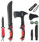 VEVOR Campingbeil und Machete-Messerset mit Scheide, Jagdmesser, Taschenlampe, Paracord, 16-Zoll-Machete, Campingaxt-Werkzeugset aus Edelstahl für Outdoor-Überleben, Jagd, Camping-Abenteuer