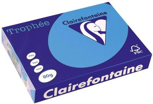 250 Feuilles A4 80G Farbe Vives Königsblau. Clairefontaine