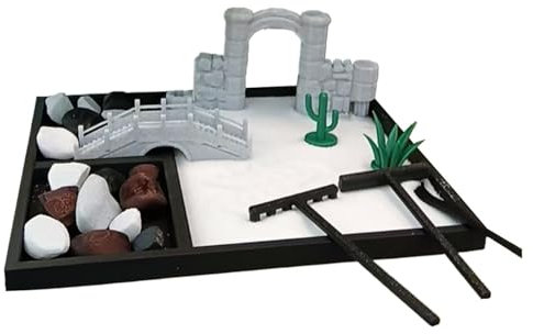 Miniatur-Zen-Garten-Set, Meditations-Zen-Garten für Schreibtisch | Zen-Garten-Sandtablett-Set,Japanisches Tisch-Zen-aus Stein und Sand, kleines Meditations-Zen-Garten-Set für -Schreibtisch-ationen