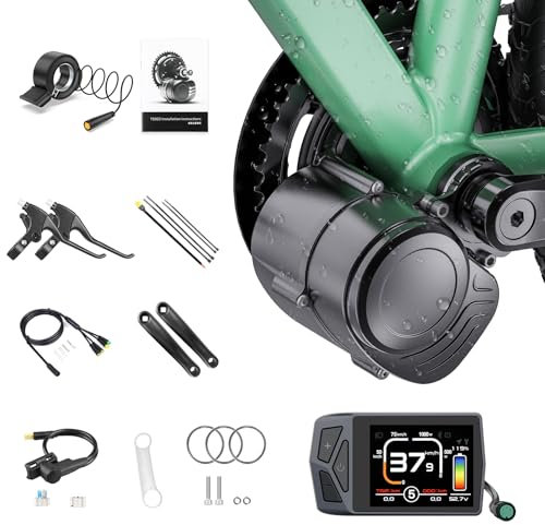 BAFANG Varstrom Motore Centrale TSDZ8 TSDZ2B - Kit Motore Centrale con Sensore di Coppia 48V 750W 500W 36V 250W per Bici Elettrica, Display LCD e Batteria Opzionali, Kit Conversione per 68-73 mm