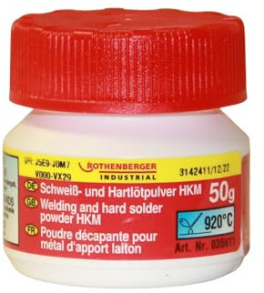 sopomarkt24 Schweiß Hartlötpulver 50g – Hochwertiges Hartlötflussmittel für Kupfer, Messing, Gusseisen & Stahl – Pulver zum Hartlöten, anrührbar mit Wasser – Arbeitstemperatur 920°C