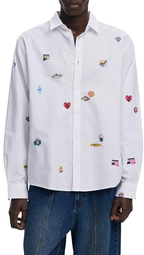 Desigual Men's 25wmcw11 Cami Shirt