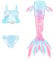 EYNMVR meerjungfrauenflosse mädchen,meerjungfrauenflosse,meerjungfrau Kleid,Mädchen-Meerjungfrau-Badeanzug, Hot-Spring-Badeanzug, geeignet für Mädchen mit Einer Körpergröße Rosa 12-13 Jahre