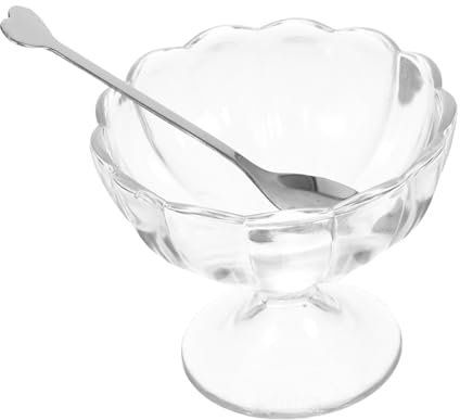 TOPPERFUN Coppette Per Gelato e Insalatiera Trasparente 200 Ml in Plastica Riutilizzabile, Ciotole Per Dessert Estivi e Frutta, Set Per Casa, Feste e Picnic