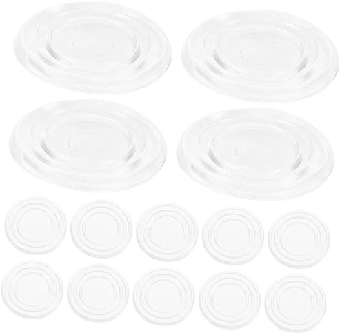 DIYEAH 25pièces Patins Antidérapants pour Tables Verre Butoirs à Ventouse Entretoises Transparentes pour Meubles Verre Patins Souples Silicone
