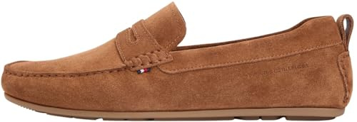 Tommy Hilfiger Herren Driver Schuhe Core aus Veloursleder, Braun (Coconut Grove), 46