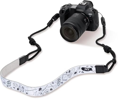 JJC Camera Shoulder Strap with Quick Release, Soft Pu Leather Neck Strap with Braided Rope, Bilateral Adjustable Braided Cord for Mirrorless DSLR Digital Cameras, Neck Strap 52x3.1cm LxW