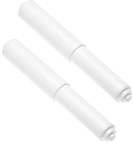 2 Pcs Toilet Paper Holder, Plastic Toilet Tissue Roll Holder, White | Toilet Roll Holder Insert, Easy installation, Replacement Roller Spindle Spring for Bathroom