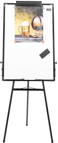 Stativ Whiteboard Flipchart Staffelei Magnetisch Trocken Abwischbares Board Höhenverstellbar Standboard Magnete Radiergummi Whiteboard-Stift Klammern Easel Ständer Dreibein Magnetisches Tragbares Bret