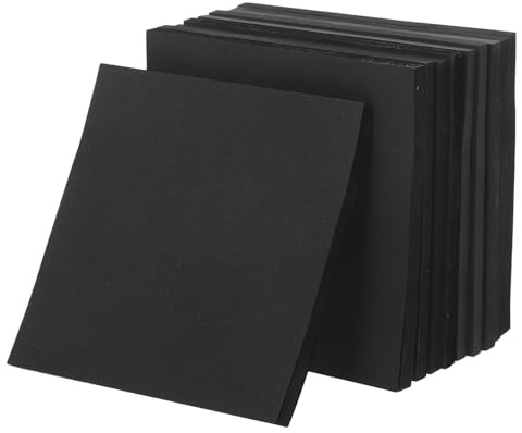 HIAKDOFT 500 Blatt Selbstklebende Schwarze Notizzettel Ablösbare Haftnotizen für Büro Schule Meetings Tragbare Memo Pads ohne Rückstände Praktische Klebezettel für To do listen und