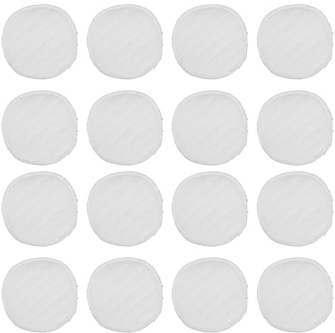 Gatuida Coppette assorbilatte riutilizzabili da 4,7 pollici per l'allattamento, 20 pezzi, assorbenti per il latte, tappetino per l'allattamento lavabile in cotone bianco per donne e neomamme