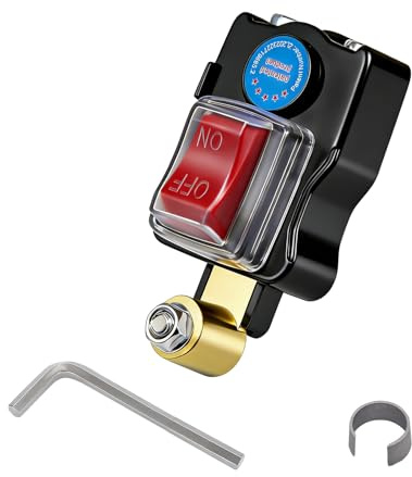Interrupteur coupe-batterie pour batterie de voiture, disjoncteur en cuivre pur réglable,haute conductivité, 12 V-24 V, coupe-circuit intelligent pour voiture, camion, bateau (Bouton-poussoir)