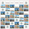 trendfinding® - Porte-photos mural à pochettes transparentes - pour photos/cartes postales au format paysage - 48 pochettes de 10 x 15 cm