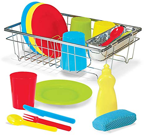 Melissa & Doug Let’s Play House! Wash & Dry Dish Set