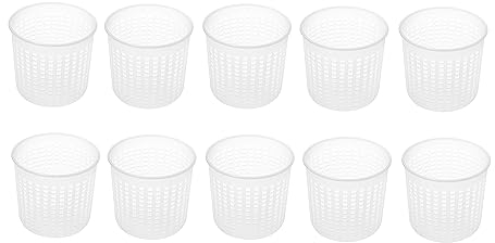 AlcoFermBrew 10 x Moule à fromage 8x8cm - 0.3kg | Forme à fromage | Moule à faisselle | Fromage maison