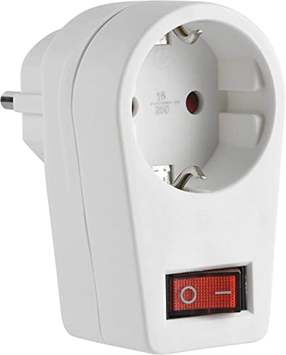 CABLEPELADO Enchufe de protección con Interruptor | Enchufe conmudator | Ahorro de energía | Interruptor ON/Off | Protección Infantil | 3680W MAX | 16A