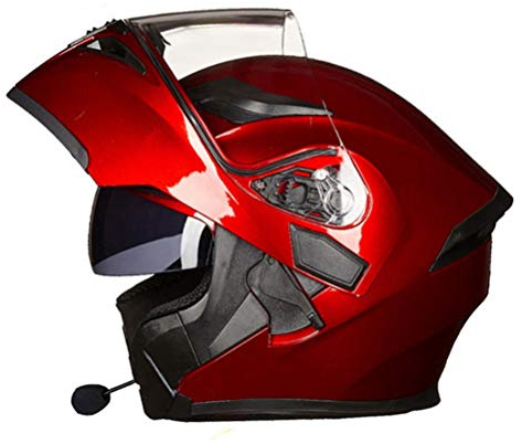 Klapphelm mit Bluetooth-Doppellinsen-Roller Motorradhelm Motorradhelm DOT Approved