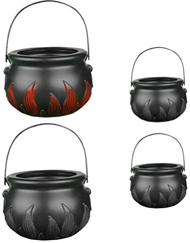 Angoily 4 Stück Halloween, Klein Halloween Süßes Oder Saures Eimer Halloween Tragbare Bonbontüte für Halloween Party Liefert Geschenke