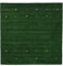 carpetfine Wollteppich Gabbeh Uni Quadratisch Grün 60x60 cm | Moderner Teppich für Wohn- und Schlafzimmer