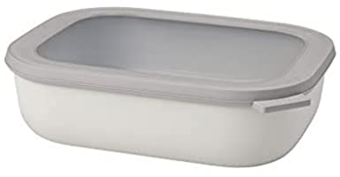 Mepal - Multi Bowl Cirqula Rectangular - Vorratsdose mit Deckel - Geeignet als Luftdichte Aufbewahrungsbox für den Kühlschrank, Mikrowellengeschirr & als Frischhaltedosen - 2000 ml - Nordic White