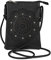 styleBREAKER Damen Mini Bag Umhängetasche mit Blumen Lasercut Cutout Muster und Strass, Schultertasche, Handtasche 02012367, Farbe:Schwarz
