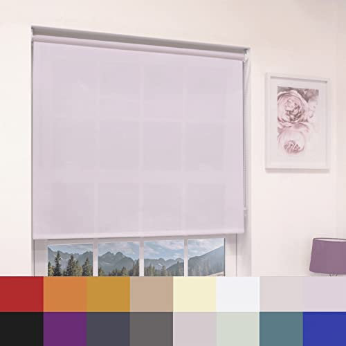 Lavender Plain Dim Out Fabric Roller Blind Made To Measure Maximum of 60cm Width All Fitting Included Easy FIt Child Safe