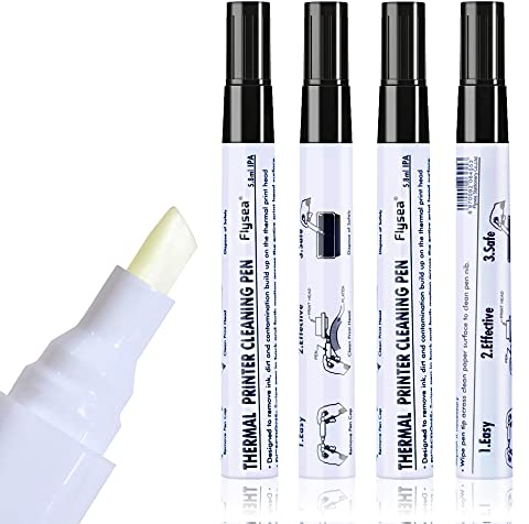 Thermodrucker-Druckkopf-Reinigungsstift für Thermo-Beleg, Versandetikett, POS-Kartendrucker, Reiniger, 4 Stück