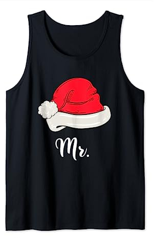 Mrs Mr Santa Claus Hut Weihnachten Paare Passende Pyjamas Tank Top