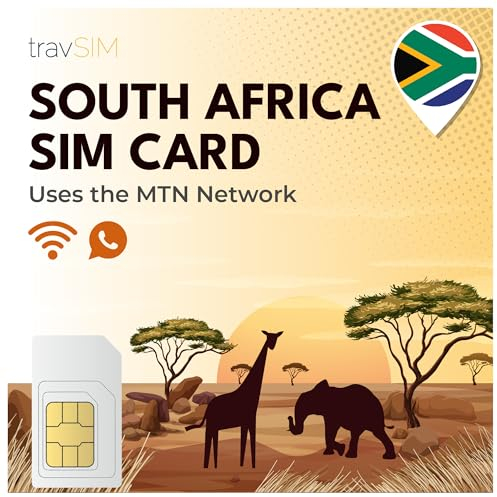 travSIM Südafrika SIM-Karte | Nutzt das MTN-Netz | 10GB Mobile Daten mit 4G-Geschwindigkeit |SIM-Karte für Südafrika kann bis zu 3 Geräte hotspotten. | Gültig für 30 Tage