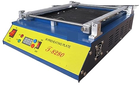 Soldering Hot Plate, T8280 Infrared High Power PID Intelligent Temperature Control Heating T-8280 PCB Preheating Thermostat Soldering Station for Electronic Repair Lab, Rework Heater Lab