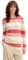 TOM TAILOR Damen Strickpullover mit Rundhals, 37227 - Red Apricot Block Stripe, L