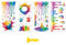 Peacoblue UV DTF Rub-On Transferfolie Möbel-Sticker Regenbogen tropfendes Wasser Muster 15x30cm, 3 Stk. Wasserfeste Deko-Transferaufkleber für Möbel Glas Porzellan Wäscheschränke Kommoden Kunststoff