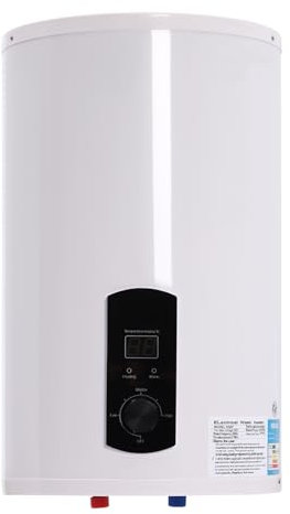 Chauffe-eau électrique 2000 W - Montage mural - 30 l - Avec valve de sécurité, pommeau de douche et tuyau - IPX4 - Température de chauffage 25-75 °C