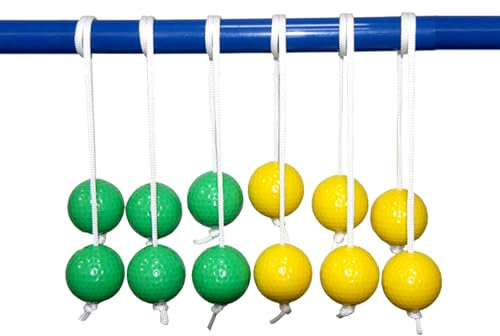 Feirdhoo Ladder Balls 6 Pairs Ladder Golf Balls 42 mm Golf Practice Training Sports Line Ball Set Golf Balls Accessories Ladder Ball Replacement Ladder Ball Throwing Game Throwing Ball for Sports Game
