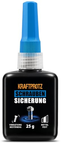 Schraubensicherung mittelfest blau 25 g - Gewindesicherung Schraubenkleber | für Metallgewinde, Schrauben & Muttern, Flüssigkleber, demontierbar, vibrationsbeständig, hitzebeständig Korrosionsschutz